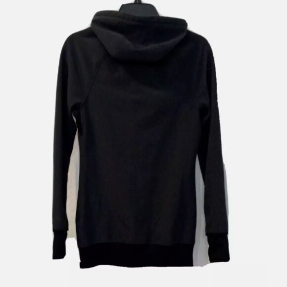 Nike Women’s Hoodie Jacket Small Black Ripple Woven Sportswear Essentials - Picture 3 of 13